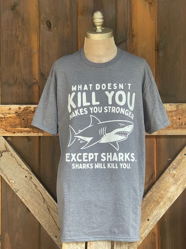 What Doesn't Kill you Tee- Charcoal Grey